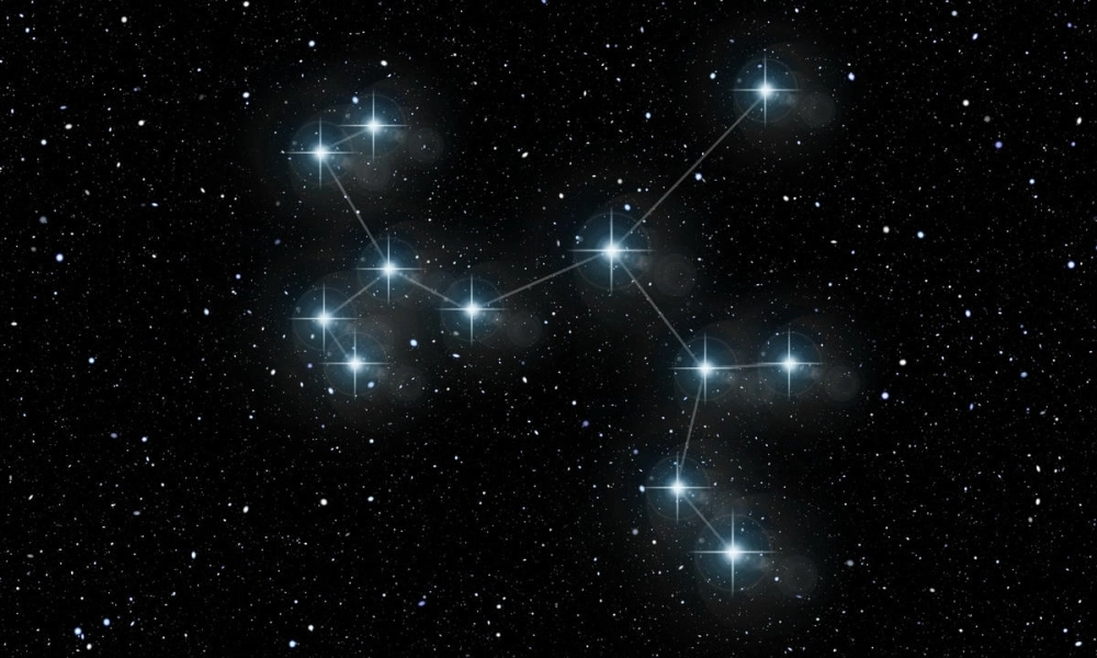 Chòm sao thợ săn orion nổi bật với ba ngôi sao thẳng hàng