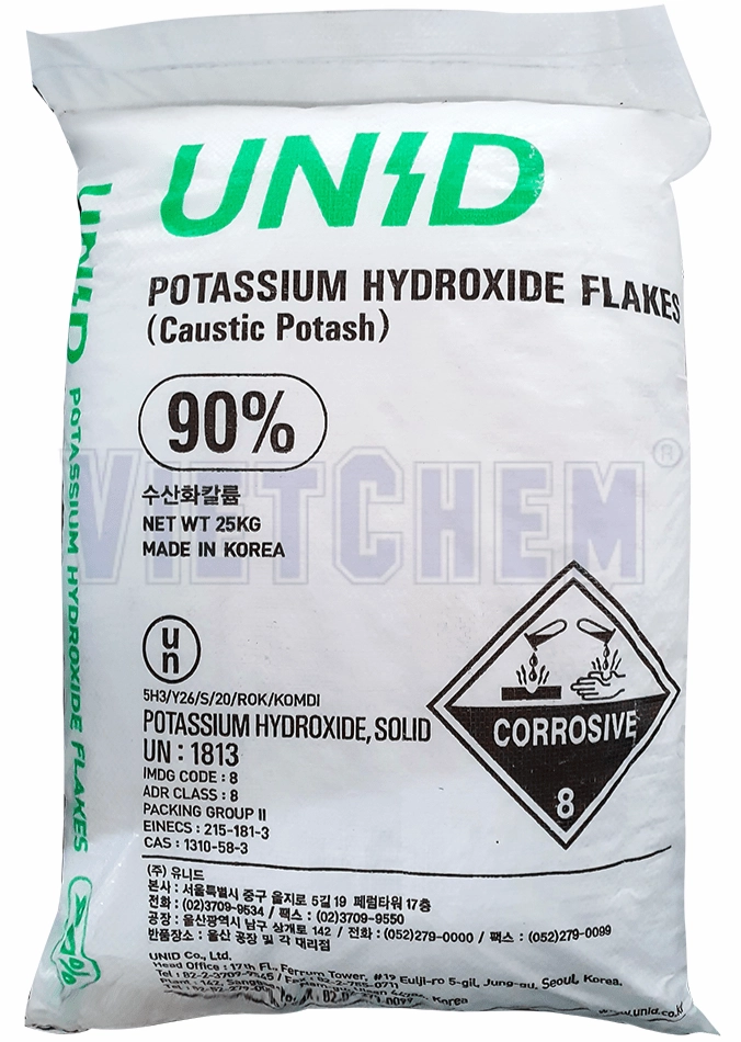 Potassium hydroxide KOH 90% Hàn Quốc 25kg bao