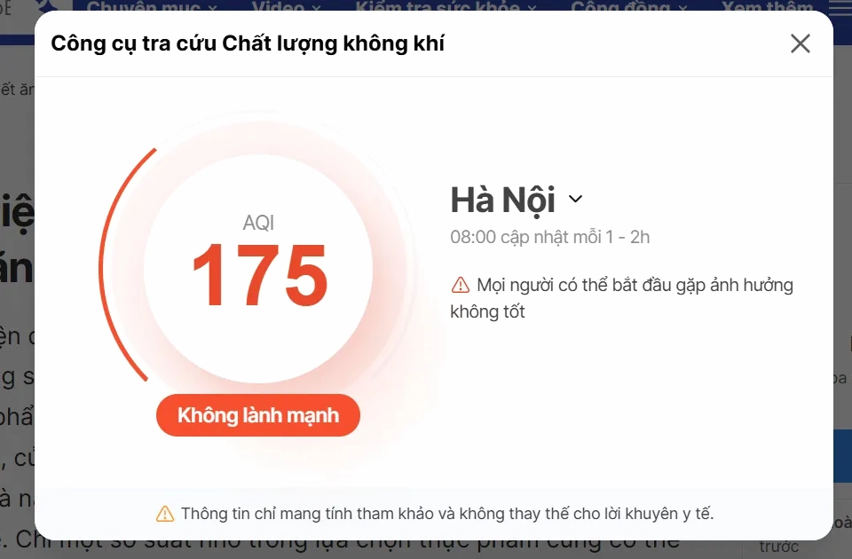 Tra cứu chất lượng không khí Hà Nội hôm nay kèm nhiệt độ không khí hà nội hôm nay