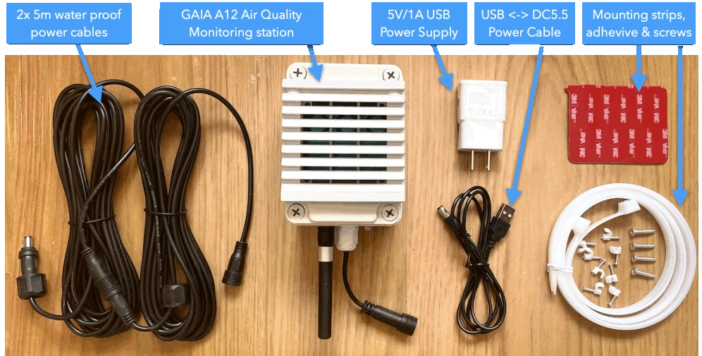 Trạm giám sát chất lượng không khí GAIA A12 dùng đo nhiệt độ không khí hôm nay